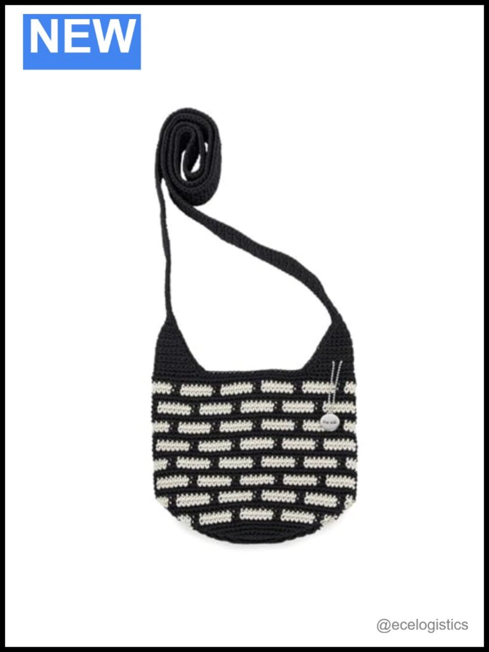 Hand Crochet Crossbody Bag with Magnetic Snap Closure